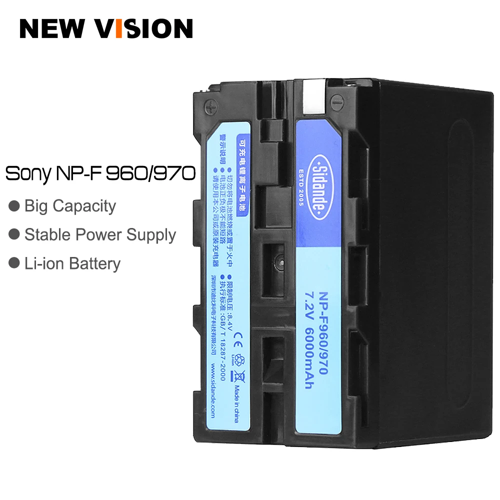 8700mAh NP-F980 Batterie Li-ION pour Appareil Photo Sony F960 F970 F750 F550 avec Affichage à LED Alimentation Facile à Installer Garsent Batterie Li-on pour Appareil Photo 