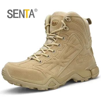 

Outdoor Men Hiking Shoes Waterproof Special Forces Camping Shoes Men's Desert Military Tactical Boots Breathable Trekking Shoes