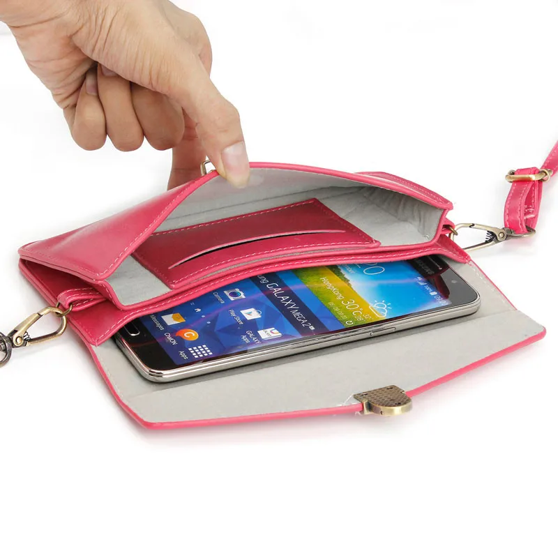 Luxury Colorful Phone Bag Universal PU Leather Pouch Crossbody Small Bags for iPhone 11 11pro max X XS Max XR 6 7 8 Plus Case case for iphone 7