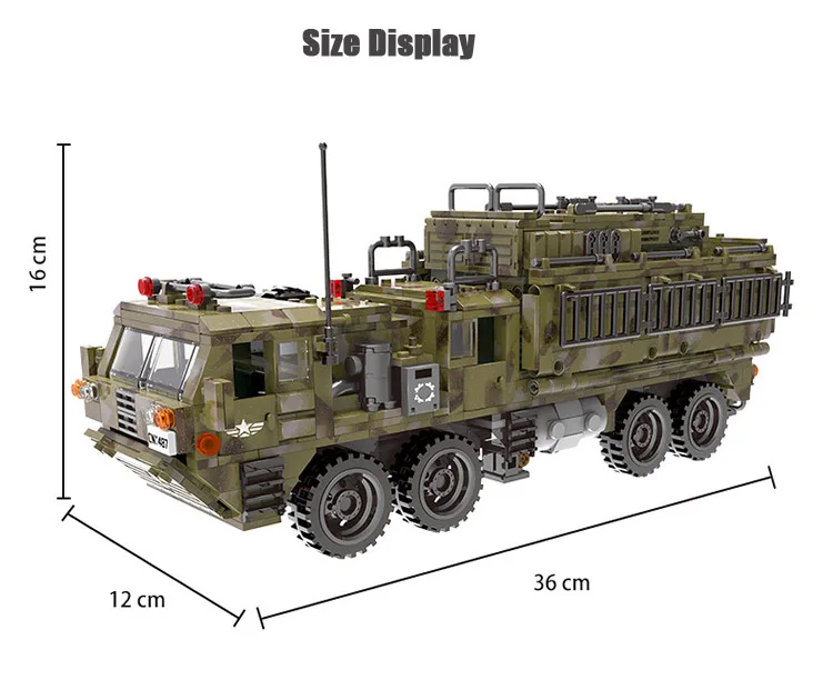 Xingbao WW2 Военная серия тяжелый грузовик модель строительные блоки фигурки Кирпичи совместимы с игрушками подарок для детей