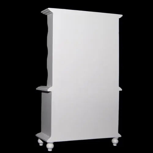 1/12 دمية مصغرة الأثاث متعددة الوظائف الخشب مجلس الوزراء خزانة الأبيض