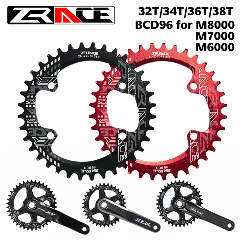 

ZRACE Cycling Chainring Narrow Wide Circle Crankset Plate BCD96 For M8000 M7000 M6000 32T 34T 36T 38T CNC MTB Bike Chainwheel