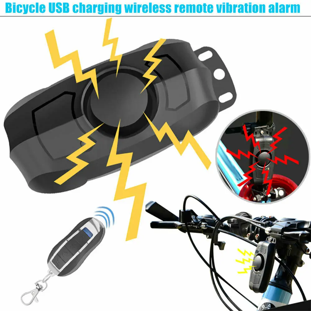 Anti-Theft Bike Lock Bicycle Alarm Cycling Security Lock With Remote Control UK 