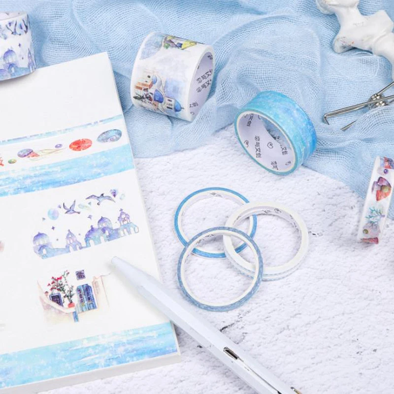 

9 Pcs/pack Cute Sea Animals Cherry Blossom Sakura Grocery Store Washi Tapes Set Scrapbook Stickers Masking Tape Stationery