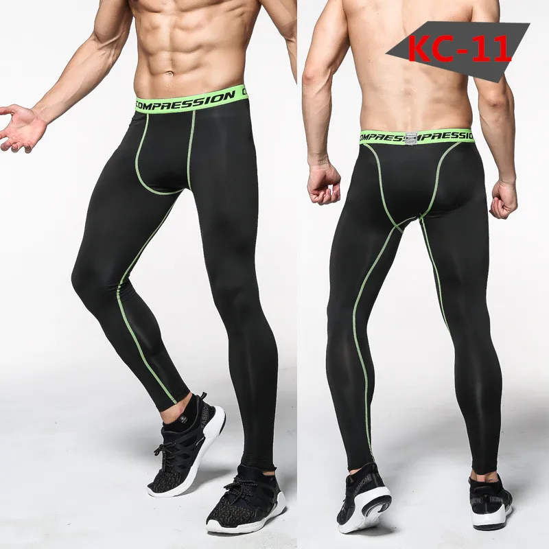 Men's basketball tights sports leggings pants running fitness elastic ...