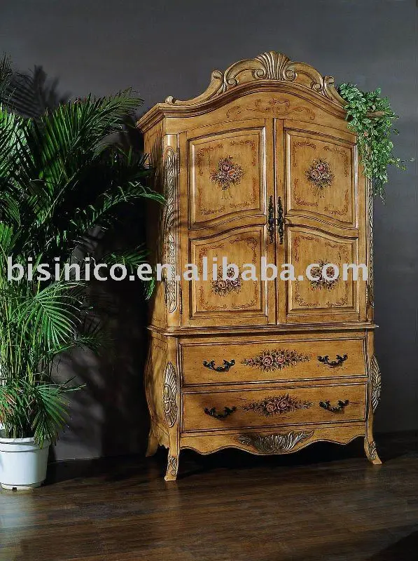 Hand Painted American Tv Armoire American Bedroom Sets In