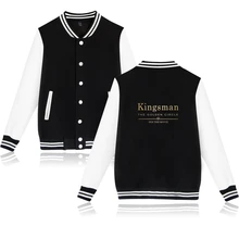 Kpop Kingsman бейсбол куртка монолитным Толстовка Мужская хип-хоп мода забавные черные толстые зимние худи для мужчин 4XL одежда