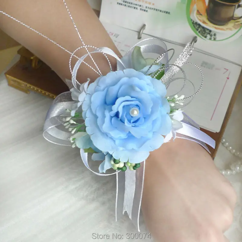 Light blue wrist flower