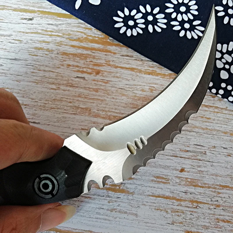 Топовый тактический нож karambit D2 стальное средство для выживания на открытом воздухе ножи с фиксированным лезвием G10 Ручка кожаная оболочка zt navaja cs go cuchillo