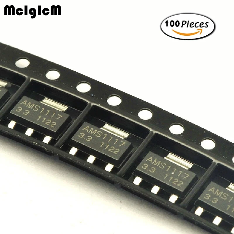 

MCIGICM 100PCS Original AMS1117-3.3 AMS1117-3.3V AMS1117 LM1117 1117 Voltage Regulator We only provide good quality