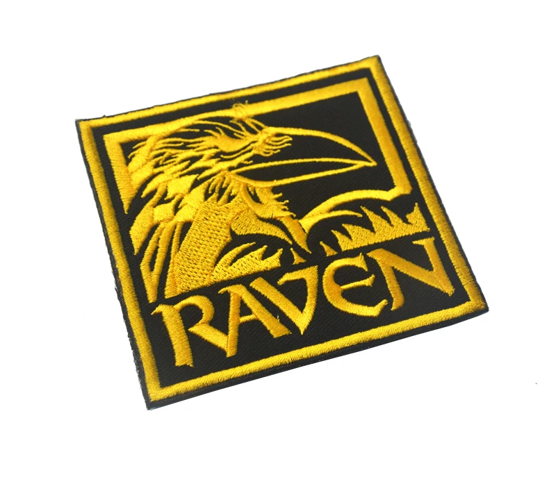 ODIN RAVEN PATCH iron-on VIKING EMBLEM embroidered NORSE MYTHOLOGY NORWAY BLACK