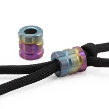 1 шт. титановый сплав Красочные бусины для ножей Паракорд зонтик веревка шнур Открытый подвеска EDC шарик