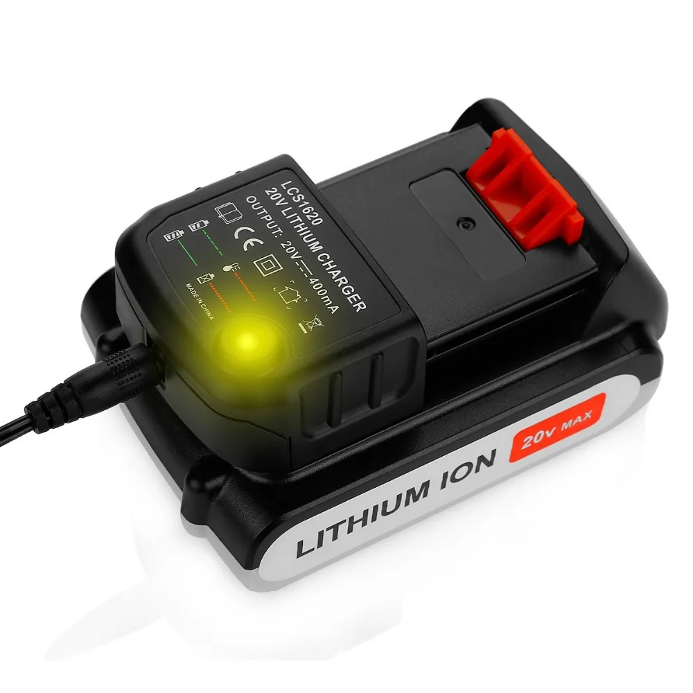 

For Black & Decker 20V Lithium Battery Charger Power Tools Accessories Charger LBXR20, LBXR20OP, LB20, LBX20, LBX4020, LB2X4020