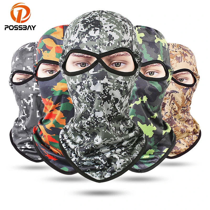 

POSSBAY Anti-UV Moto Full Face Tactical Mask Cycling Windproof Neck Guard Warm Mask Biker Riding Faceshield Motorcycle Balaclava