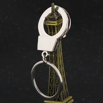 

Novelty fashion trinket couple Handcuffs styling key chain ring creative metal Love keychain key holder Lover gift Souvenir