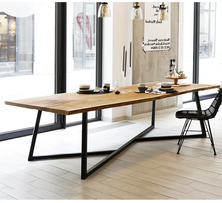 180x80 см деревянный обеденный стол с металлическим каркасом/75 см высокий стол для учебы/стол для конференций