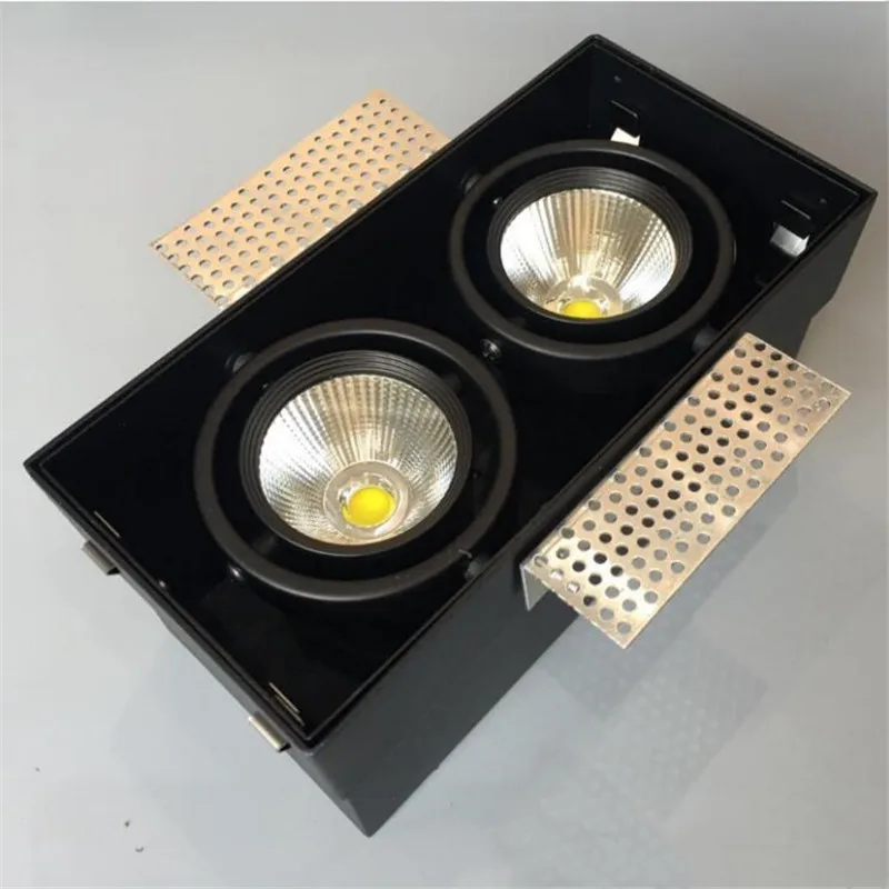 

6pcs/lot Dimmable led cob down light 15w / 2*15w led bean pot lamp double slider 30W LED venture lamp grille lamp AC 85-265V