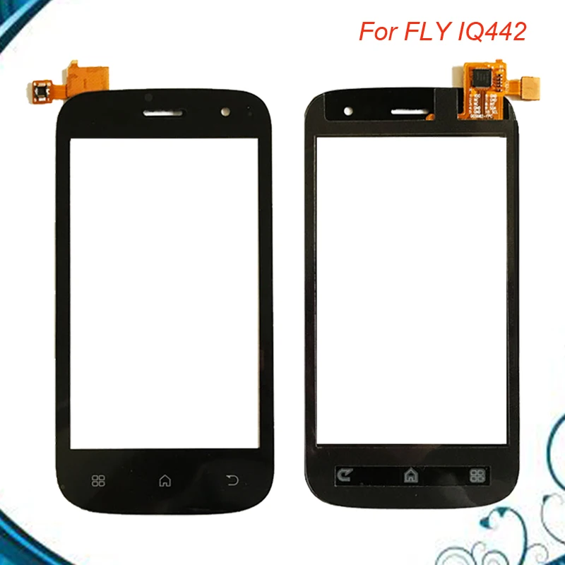 

4.0 " Black Touchscreen For Fly IQ442 IQ 442 Miracle Touch Screen Digitizer Front Glass Touch Panel Sensor Lens