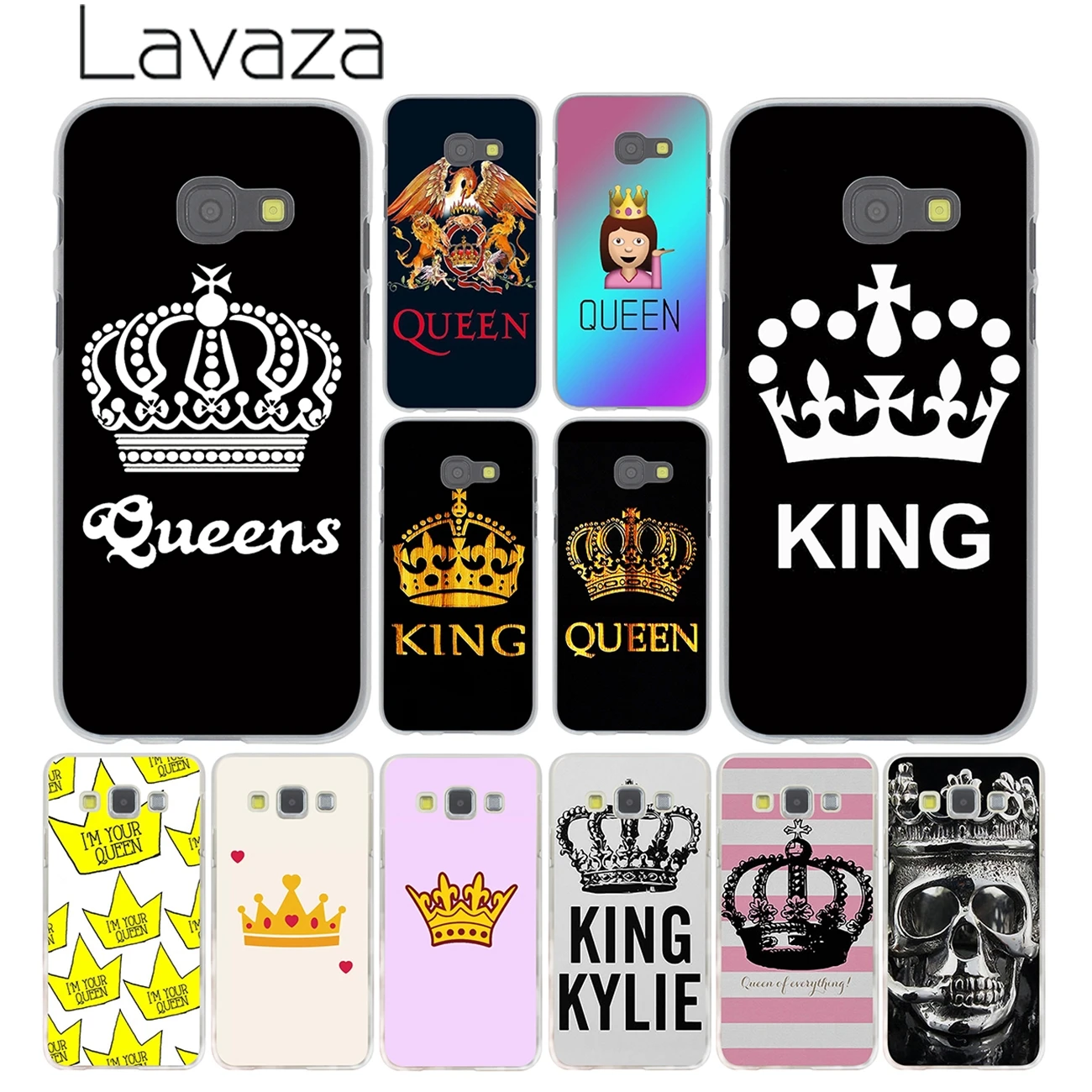 cheap Lavaza Princess Queen King Pair Best Friends Case for Samsung Galaxy Note 10 + 9 8 A9 A8 A7 A6 Plus 2018 A3 A5 2015 2016 2017