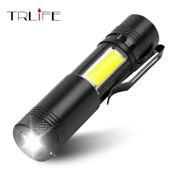 

Mini Pen clip Led Flashlight Q5 COB Work Light Waterproof Lamp Linterna Rechargeable Lanterna for 14500 or AA Battery