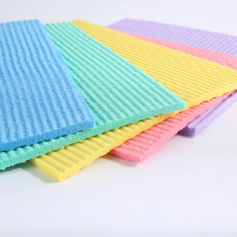 Colorful Sponge Household Kitchen Towels Scouring Pad Table Kitchen Dish Washing Cloth Cleaning Rag Kitchen Bar Tool Accessories