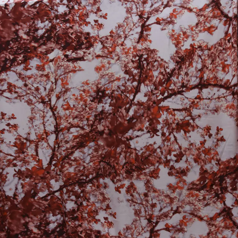 

Free shipping Digital Printed Silk Crepe De Chine Fabric For High Quality Silk DRESS
