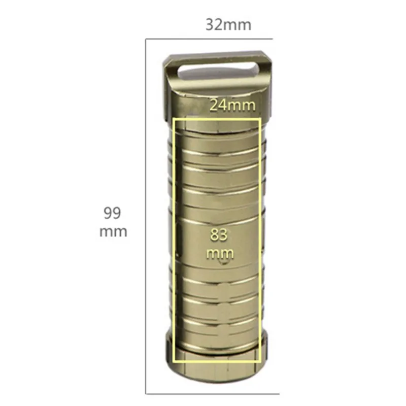 Большой Водонепроницаемый таблетки для хранения алкоголя контейнер портативный, из алюминиевого сплава держатель брелок для ключей ящик Открытый Кемпинг EDC инструменты