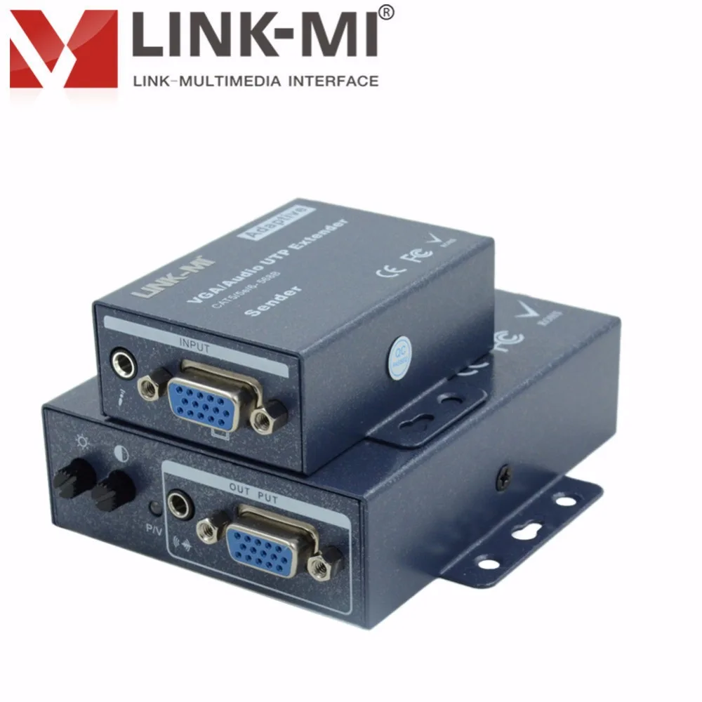 

LINK-MI LM-101TRS-1 VGA splitter 1x2 2 way long distance adjustable 100m VGA CAT5E/6 Extender Female 15-pin HD up to 1920x1440