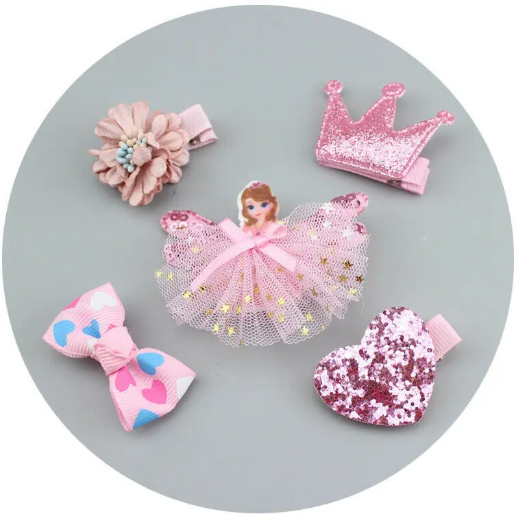 

5pcs Cute Kids Baby Kids Girl Children Toddler Flowers Hair Clip Accessories Hairpin