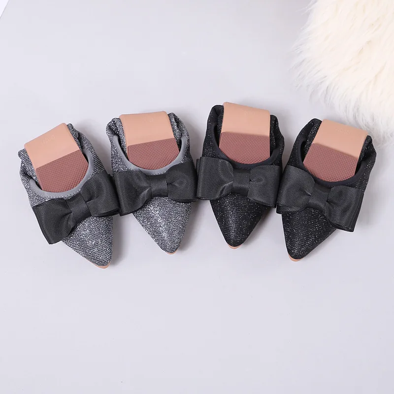 

2019 new womens shoes flats luxury ballet flats loafers Pointed fashion casual shoes woman Butterfly-knot Soft bottom Slip-On