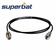 Superbat RF коаксиальный акриловая потолочная мужской прямо к F Женский Джек Кабельный разъем с уплотнением помощью соединительного кабеля RG174 15 см для Беспроводной