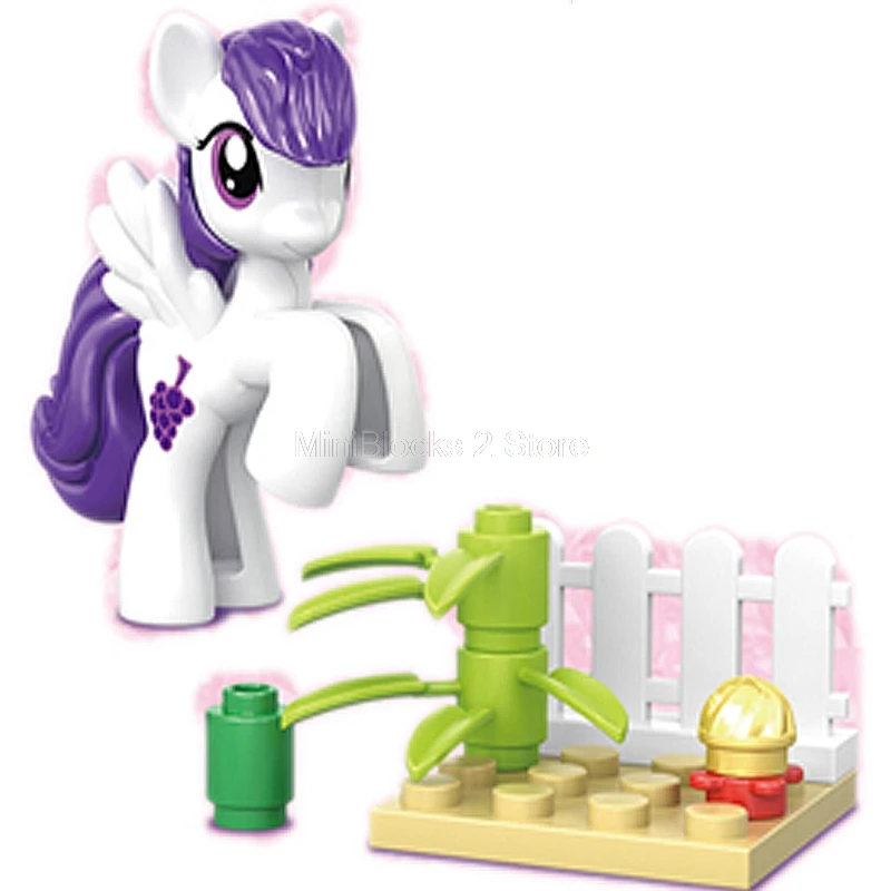 

SY682-3 Legoing Unicorn Figures Building Blocks Brick My Little Horse Anna Elsa Princess Girl Block Bricks Toys Legoings Gift