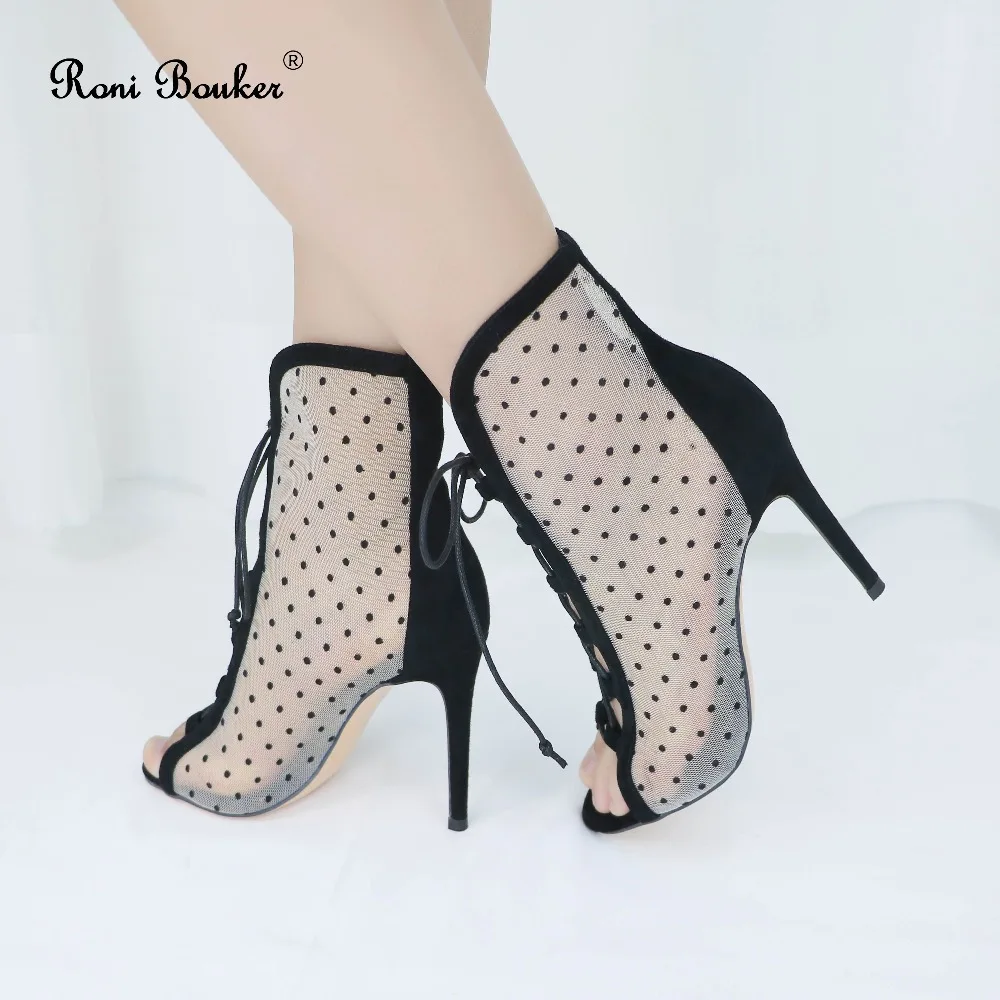 Peep Orteils Aiguille Noir Hauts Fête Patent Mode De Size42 Chaussons Tenue Talons silver Femme black Lacets Femmes Grand Chaussures Patent Talon Suede Black Pour Bottines À tqw86X00