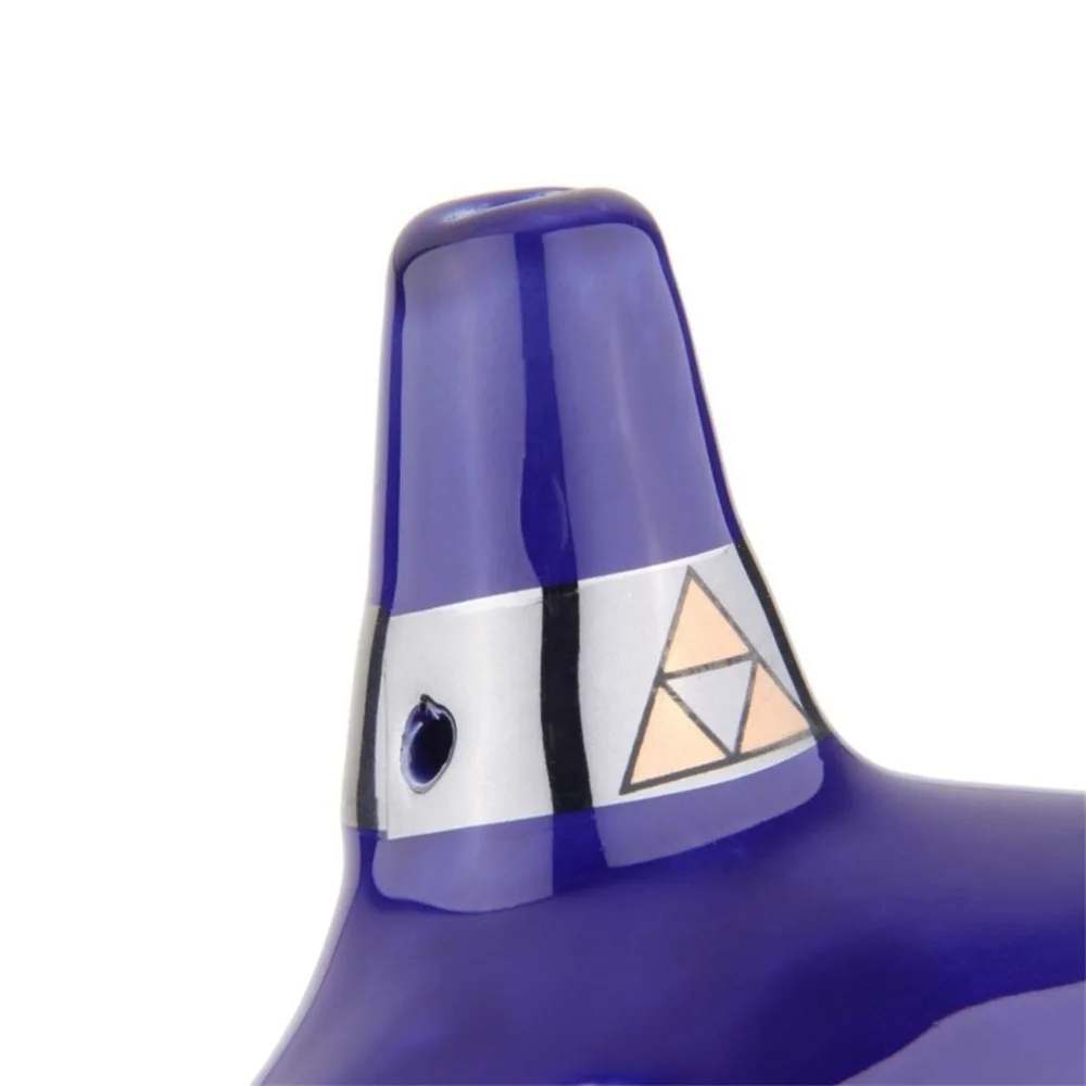 12 отверстий окарина керамический альт C Легенда о Zelda Окарина флейта синий окарина Вдохновленный времени музыкальный инструмент