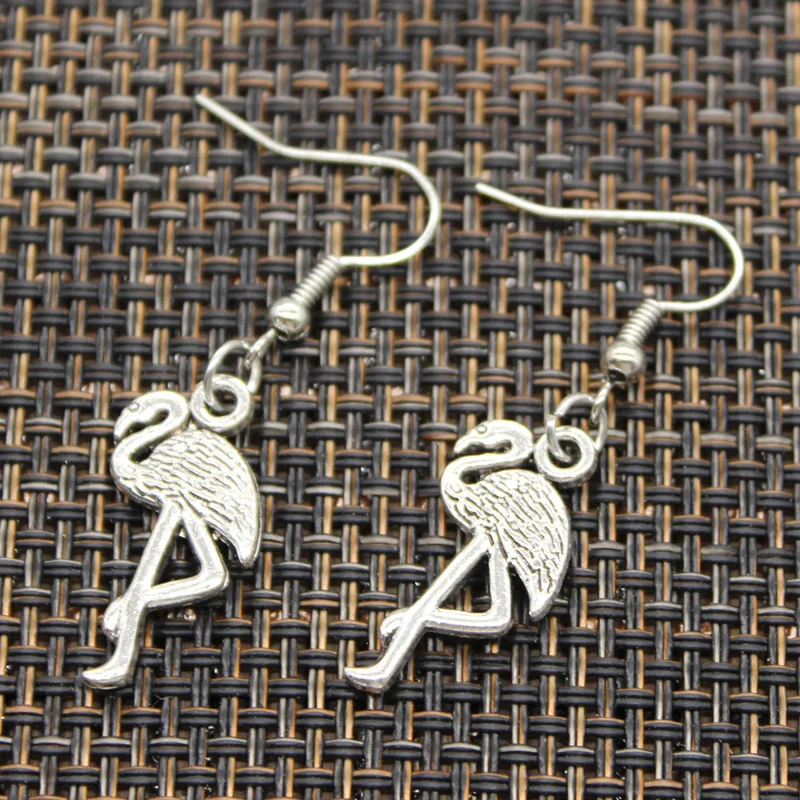 

Hot Sales swan wild goose bird crane flamingo Pendants DIY Earringgs For Girl Gift