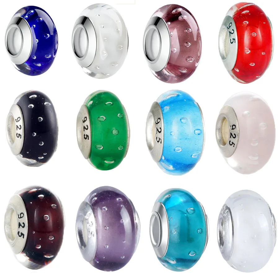 

ree shipping 1pc European murano glass diy jewelry marking beads Fits Pandora Charm Bracelets & Necklaces A167