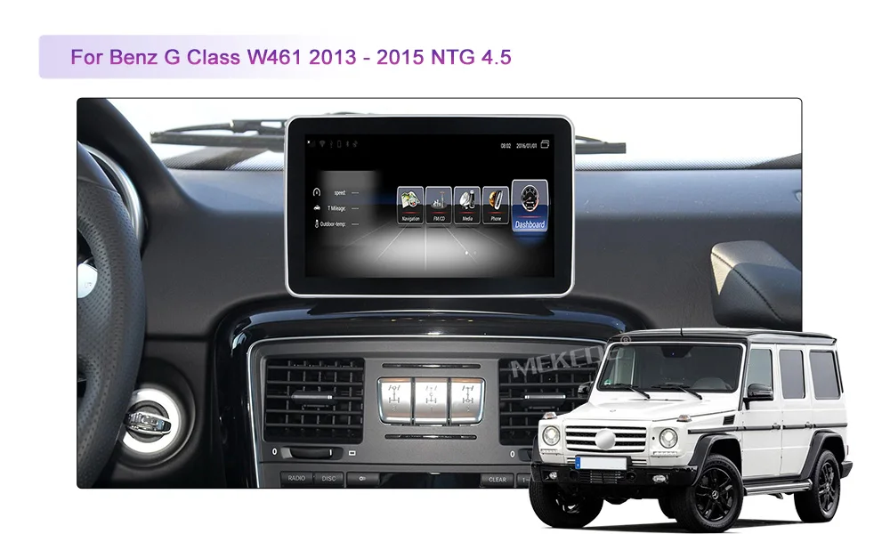 Top MEKEDE Android 9inch 3G RAM 32G ROM For Benz G Class W461 (2013-2015) NTG4.5 Car audio gps radio cassette wifi bluetooth 3