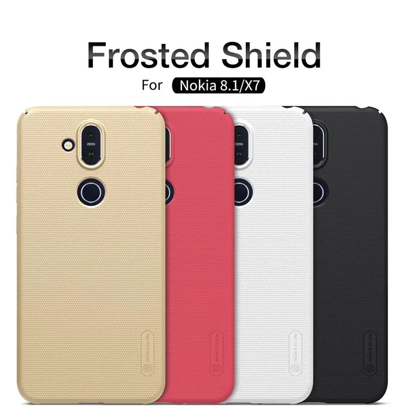 

for Nokia 8.1 case hard cover 6.18" NILLKIN frosted case for Nokia 8.1 funda coque capa on mobile phone bags Compatible Nokia x7