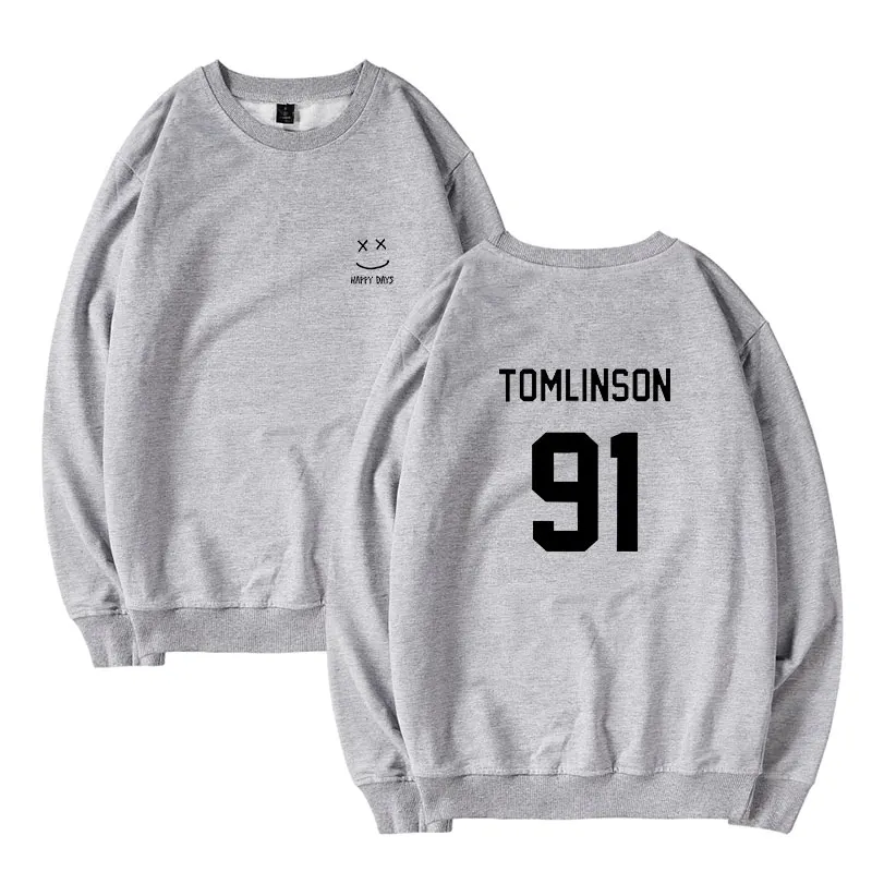 BTS England Singer Louis Tomlinson 91 Print Capless Sweatshirts Women Fans Sweatshirt Hip Hop Popular Idol Clothes