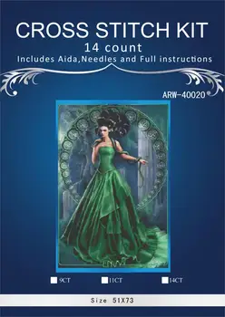 

ONEROOM Needlework,Embroidery, portrait Painting,Cross stitch,14ct green clothers dream angel Cross-stitch,Sets For Embroidery