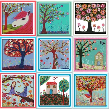 

Yearning for spring beauty Printed Canvas DMC Counted Chinese Cross Stitch Kits printed Cross-stitch set Embroidery Needlework