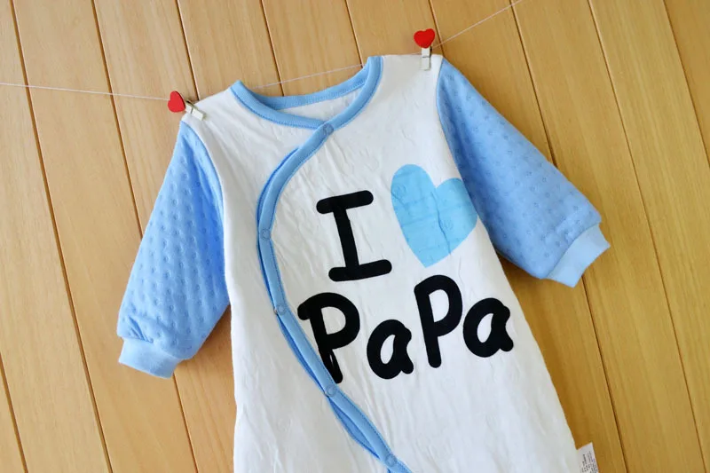 Детский комбинезон i love mama papa мультяшная Одежда для маленьких мальчиков и девочек