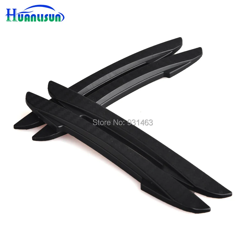 

HUANLISUN 4pec/set The door crash bar Universal type Car SUV Side Door Edge Protector Protective Strip Scrape Guard Bumper