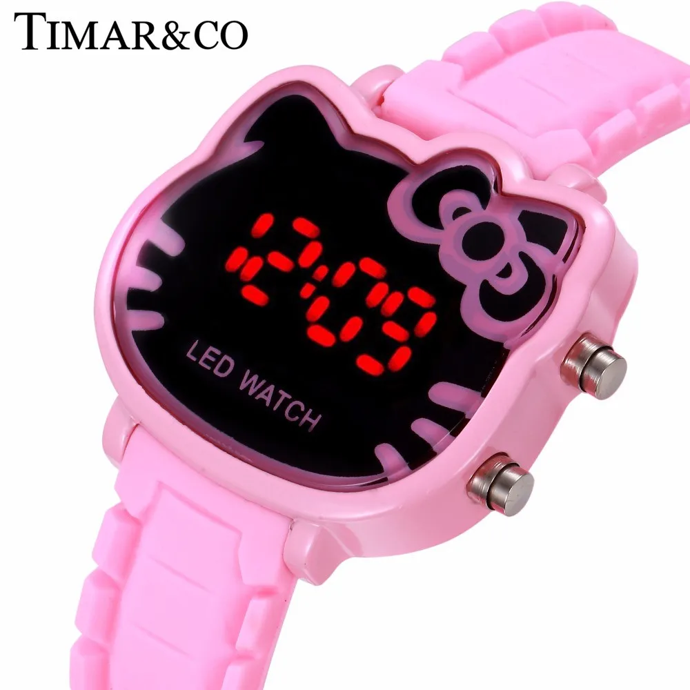 

Hello Kitty Watch Women Led Digital Cartoon Wrist Watches Children Girls Casual Women's Clock Relojes Mujer Relojer Feminino