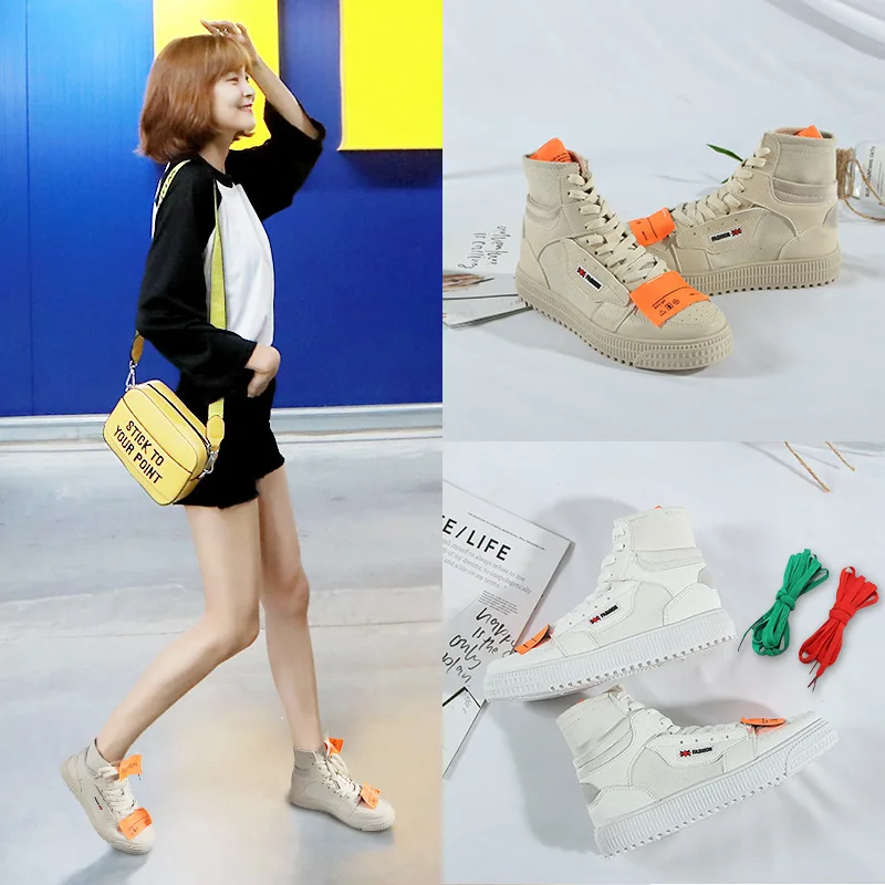 

2019 spring and autumn new female hip hop socks shoes tide student couple high canvas shoes women's Casual Shoes