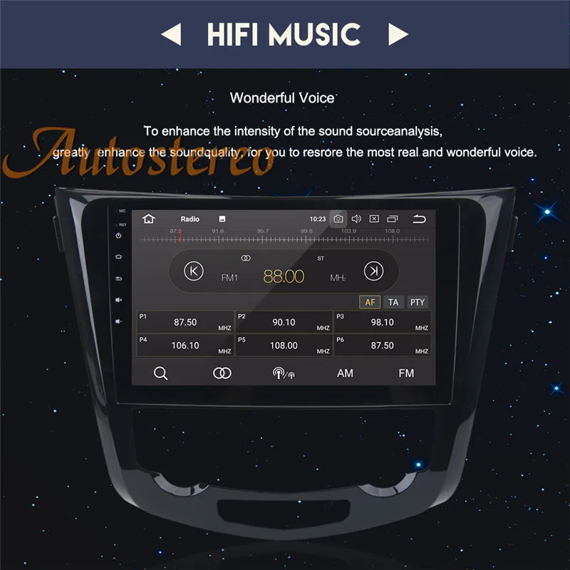 Excellent Autostereo Android9 4G RAM octa Car GPS navigation headunit Multimedia For Nissan X-TRAIL Qashqai 2013-2018 no DVD tape recorder 9
