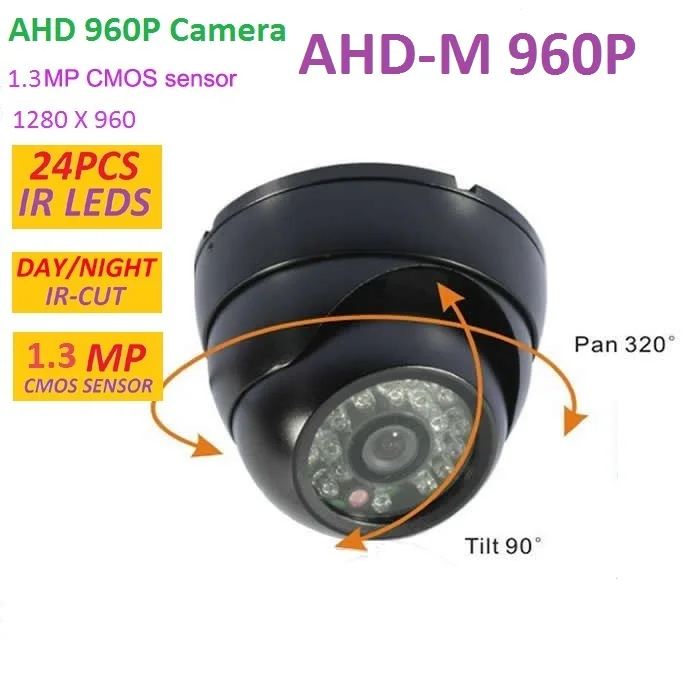 

1.3 MP CMOS CCTV AHD Camera 960P AHD-M 2500TVL Security Surveillance Mini Dome Camera with IR Cut Filter Night Vision 1080P Lens