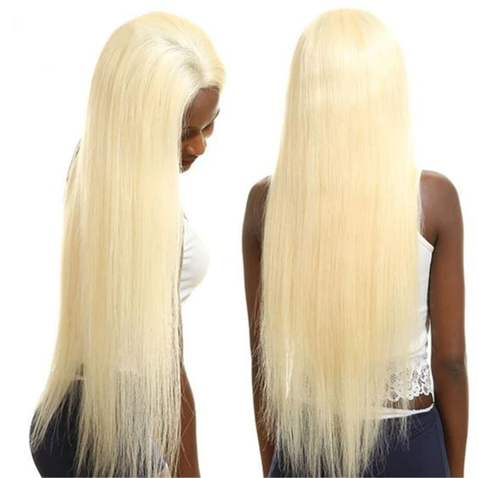 MIHAIR 13*4 Straight Hair Wig 613 Blond Lace Frontal Human Hair Wigs Remy Brazilian Wig With Baby Hair Pre Plucked Lace Wig