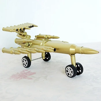 

Cool Creative Plane Model Home Decor Crafts Iron Bullet Shell Plane Desktop decoracion hogar Metal Navigation aircraft figurine