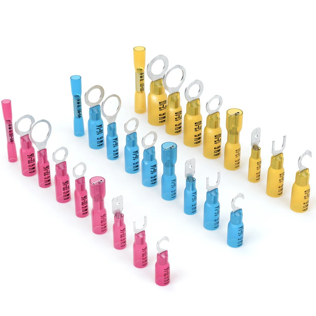 

270pcs Copper Heat Shrink Wire Connector Kit Electrical Insulated Crimp Terminals Set for Cable Connect